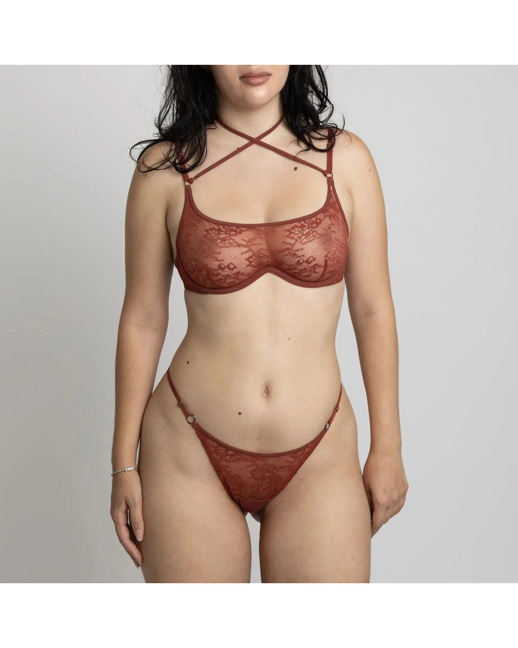 MONIQUE MORIN LINGERIE Pink Rush Bikini Ouvert Sugar