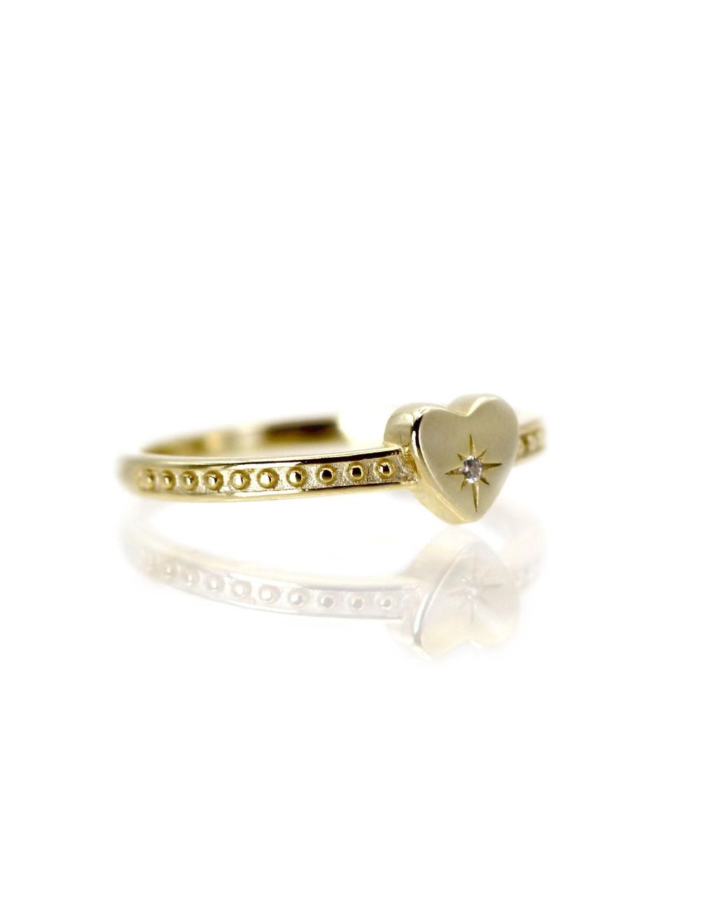 VicStoneNYC Fine Jewelry Metallic 14K Natural Diamond Northern Star Love Ring