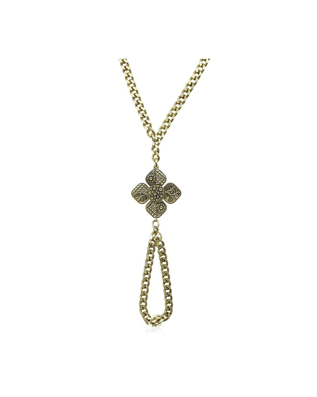 Bayemeyc Metallic Rincon Hand Chain Bracelet