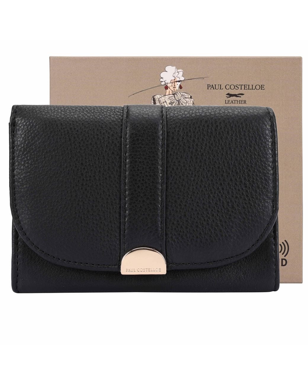 Paul Costelloe Black Kate Leather Purse