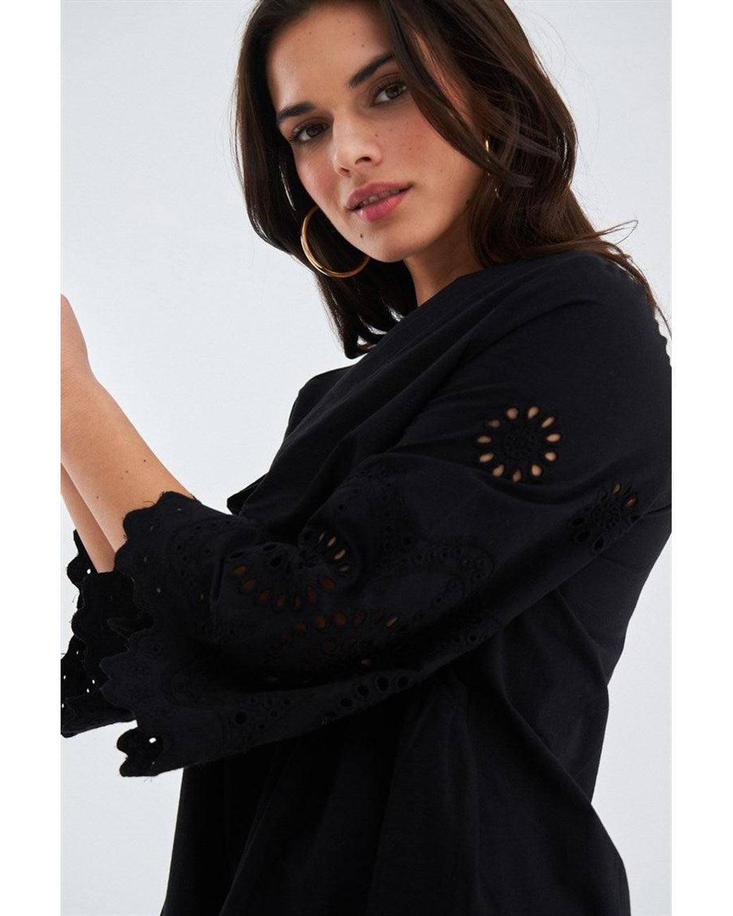 Peraluna Black Hiromi Pure Cotton Mini Dress