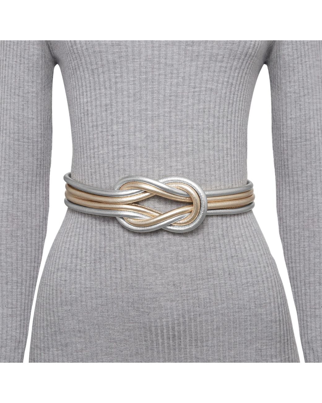 BeltBe Multicolor Knot Leather Belt