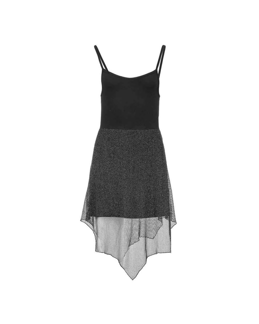 Conquista Black Sheer Layer Detail Mini Dress