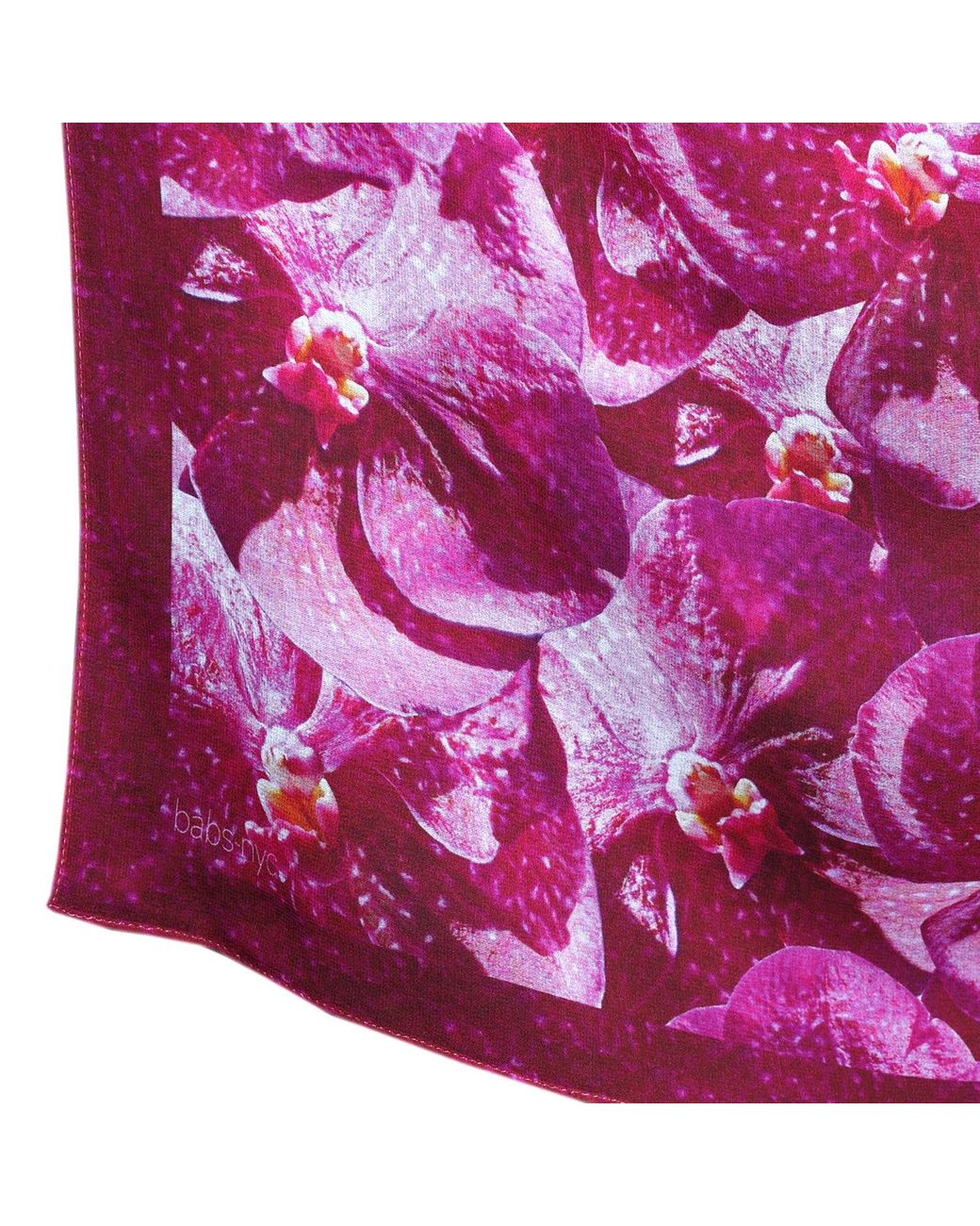 Babs Boutique NYC Purple Silk Square Scarf