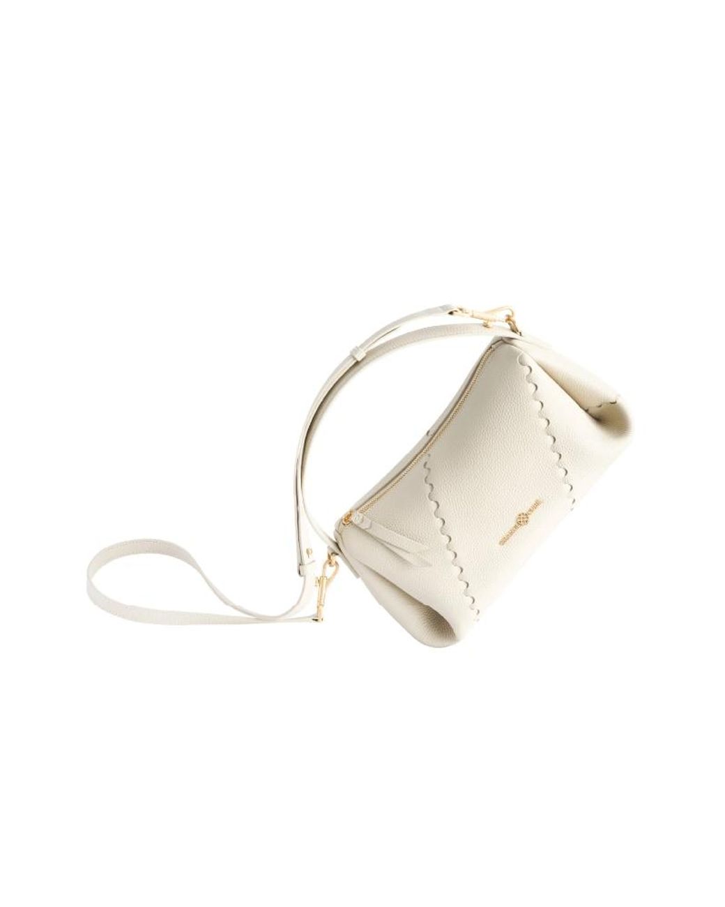 Orange Cube White Mosaic Baguette Bag