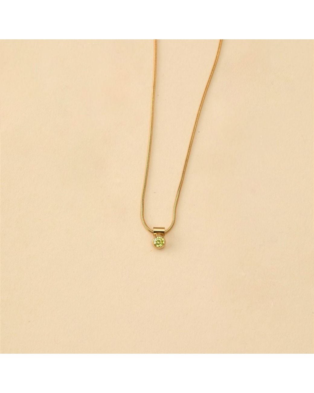 SET & STONES Metallic Ellie Birthstone Necklace- October