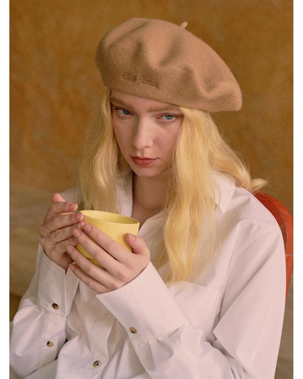 Lost Pattern Natural Bon Chic Wool Beret