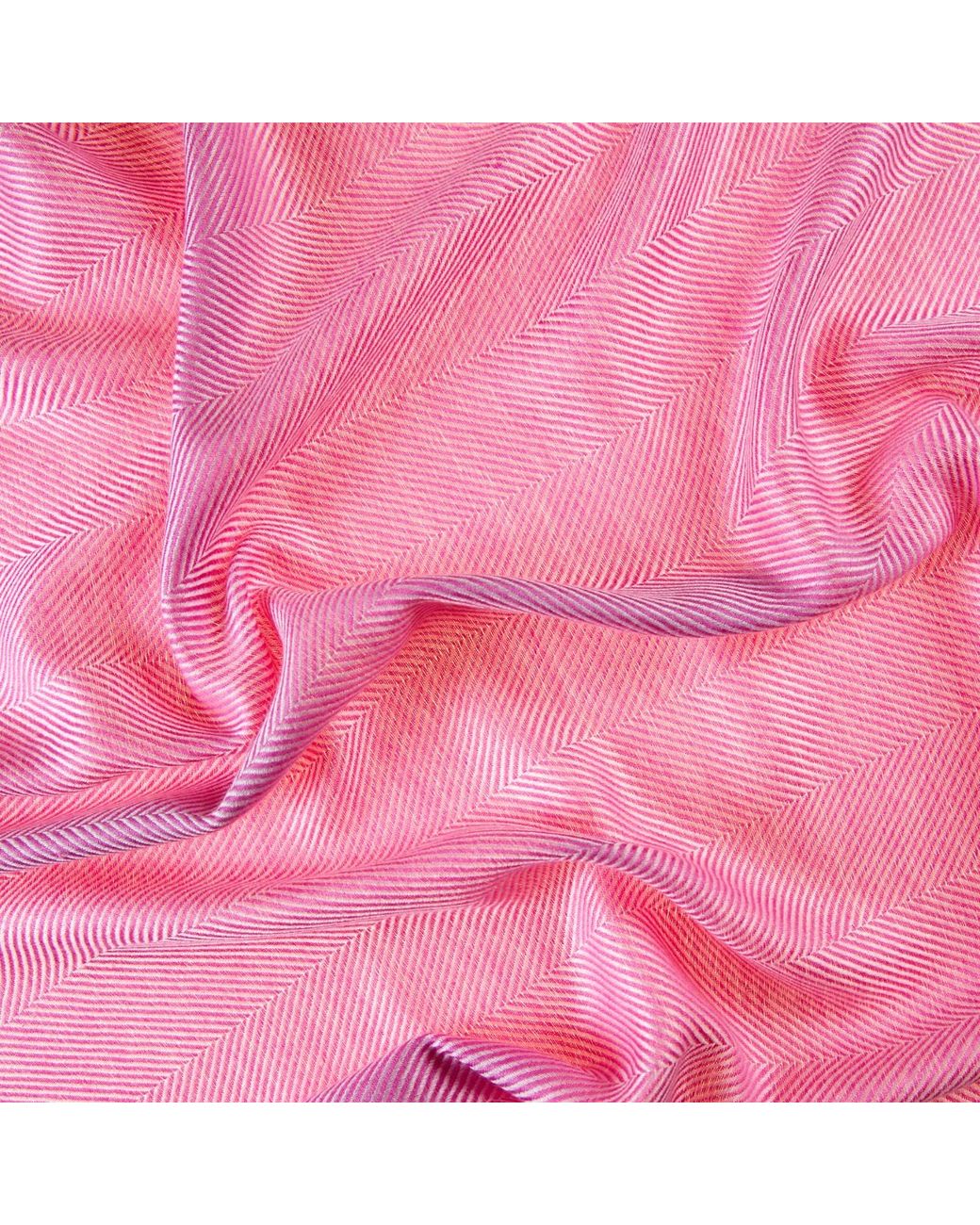 Kinalba Pink Marquee Lipstick Herringbone Cashmere & Silk Stole