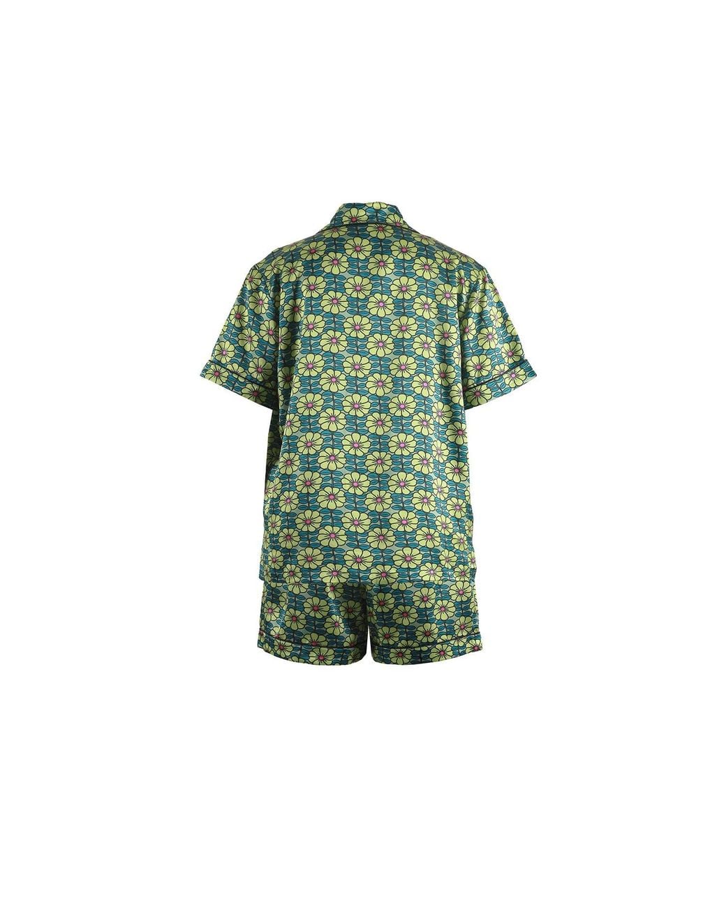Emma Wallace Green Morgan Shorty Pj Set