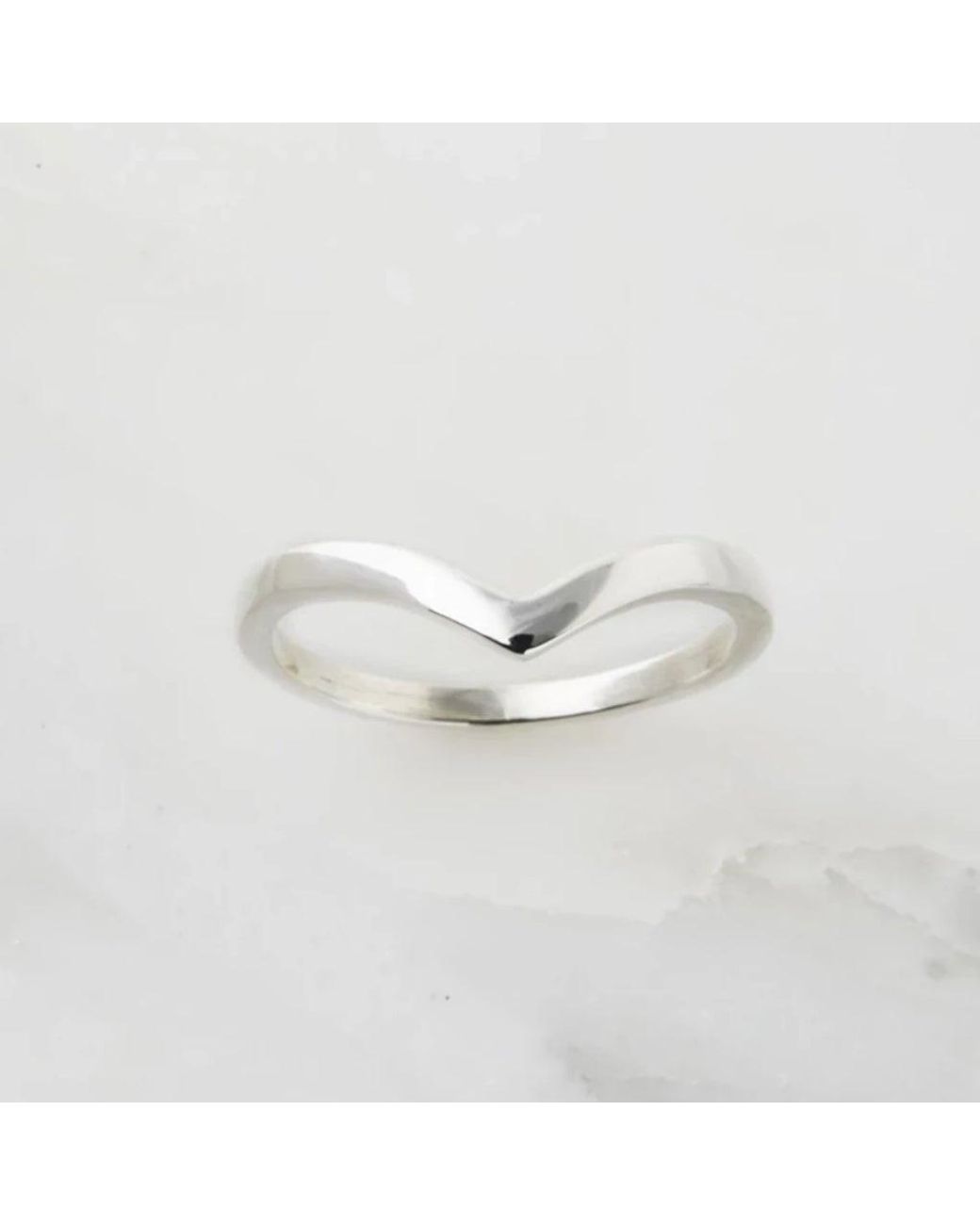 Charlotte's Web Jewellery White Rana Silver Stacking Ring