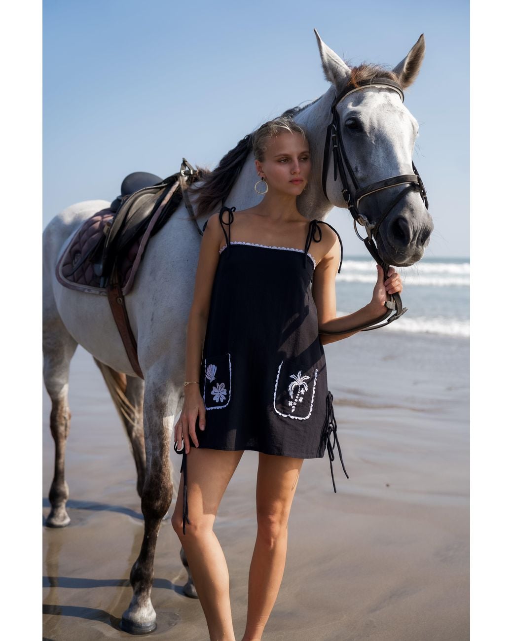 Palm Collective Black Paradiso Mini Dress