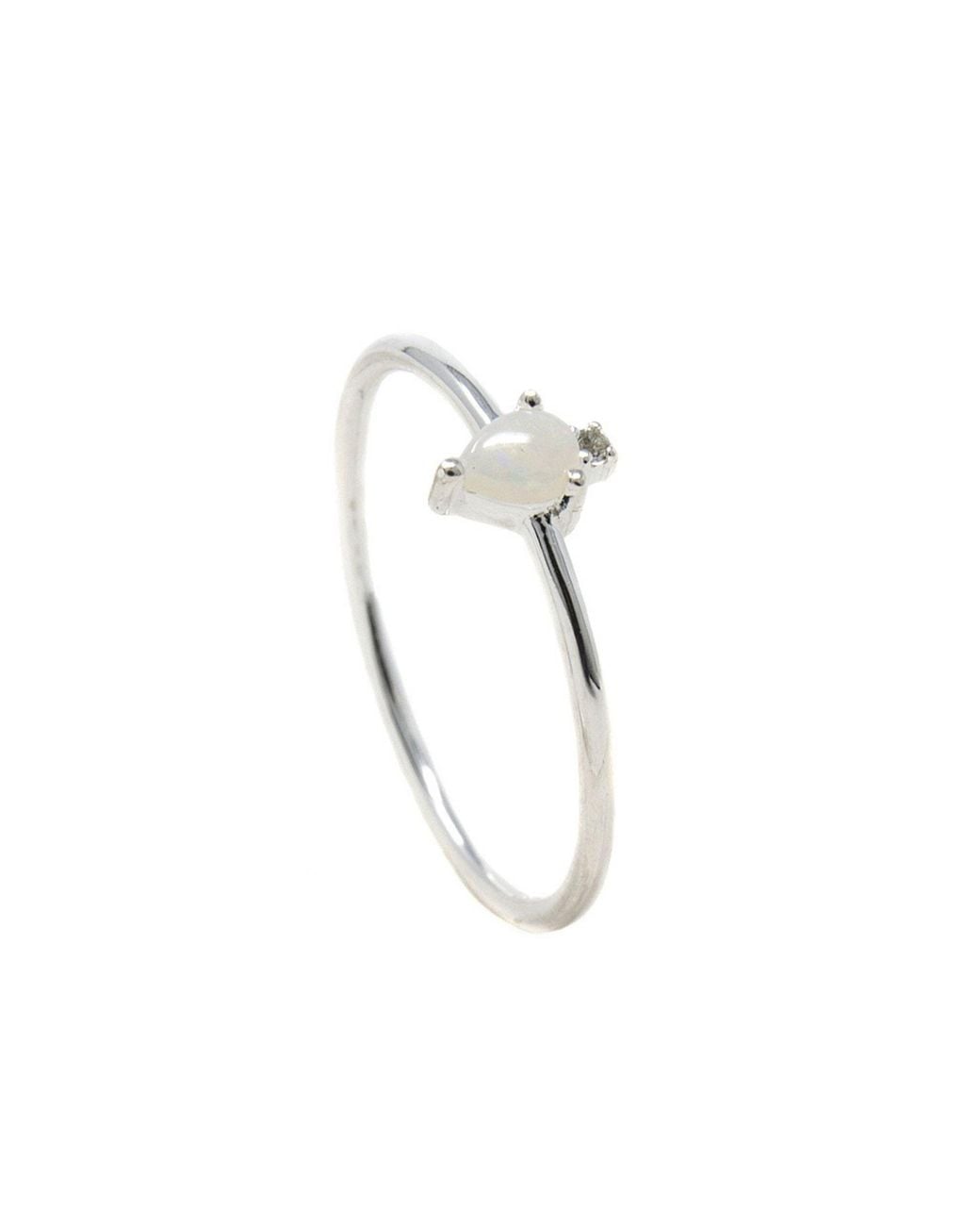 NASI SILVER White Pear Atarah Ring- Opal & Topaz