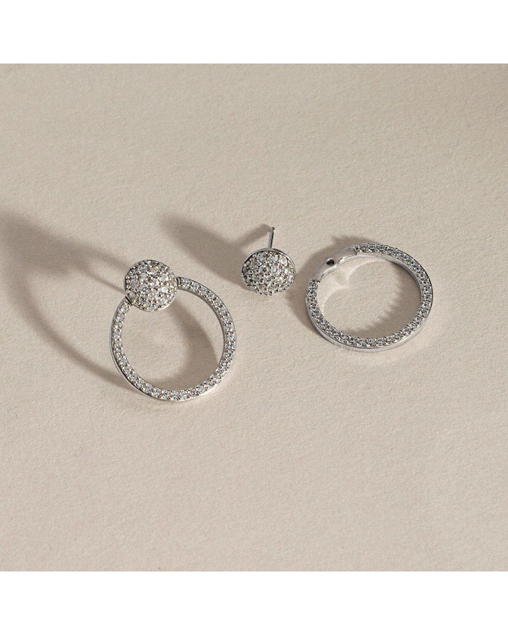 Diamonbliss Metallic Marilyn Monroe Convertible Pave Stud Earrings