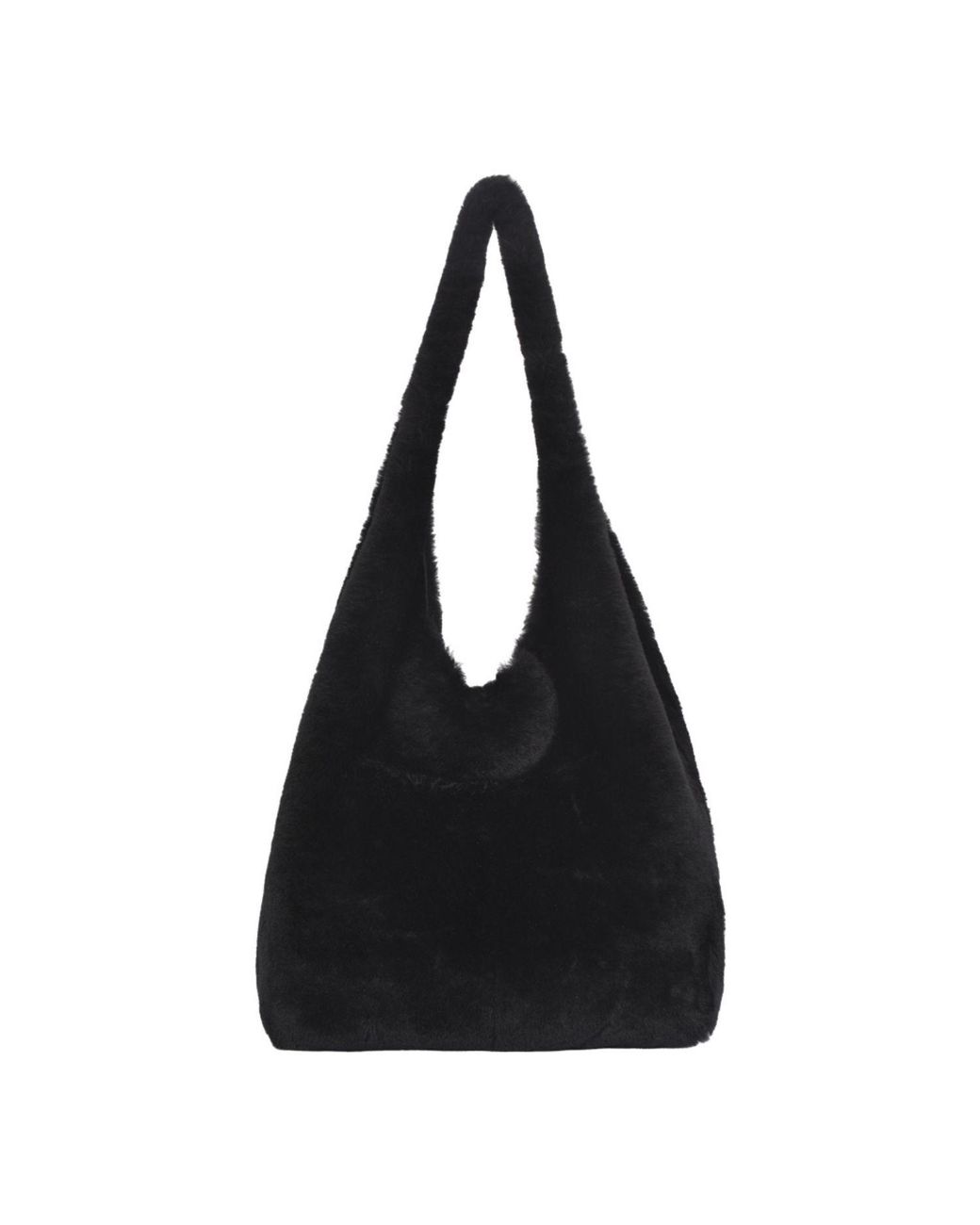 Owen Barry Black Slouchy Sheepskin Bag Bruton