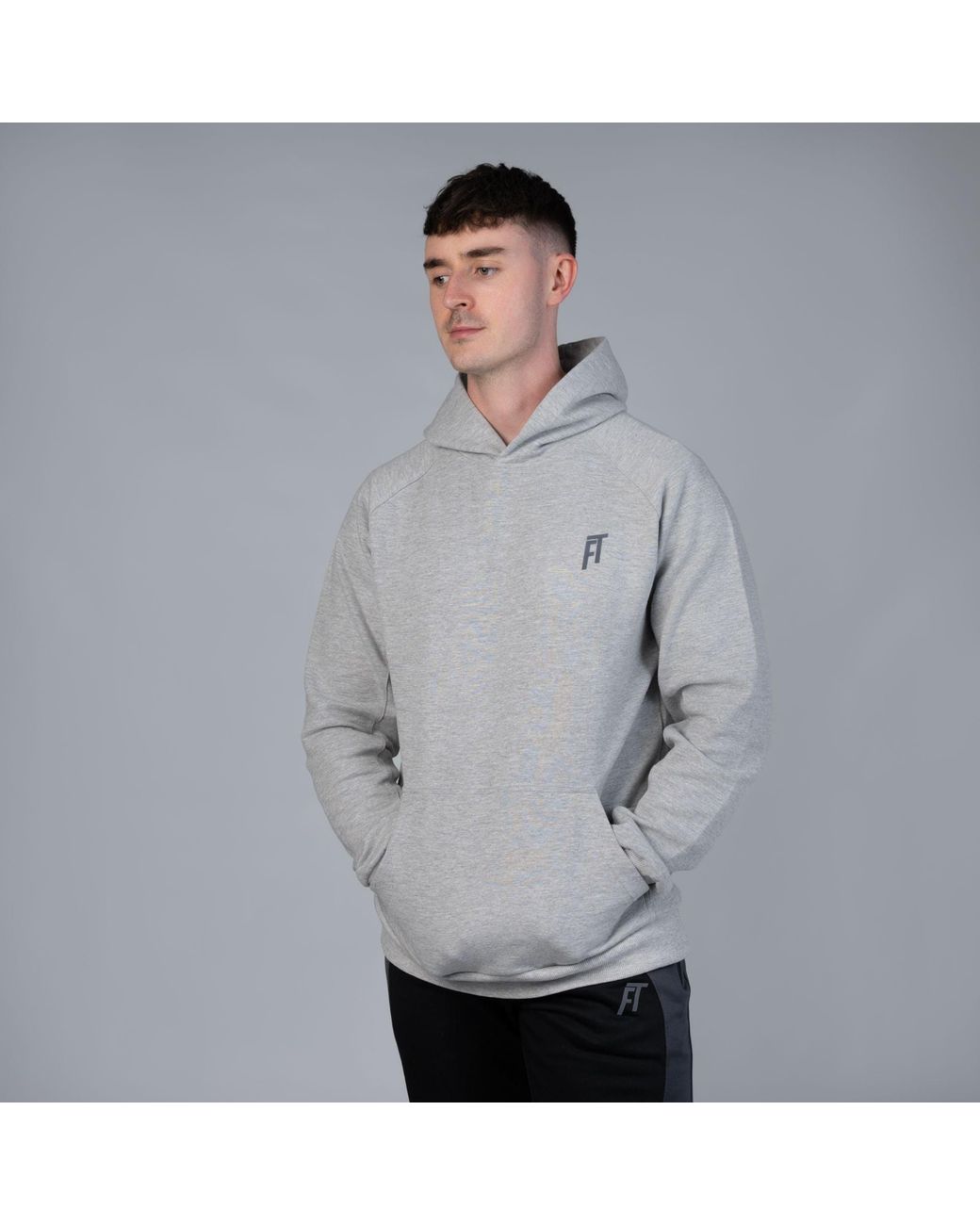 Foster Taylor Gray Sports Double Interlock Hoody for men