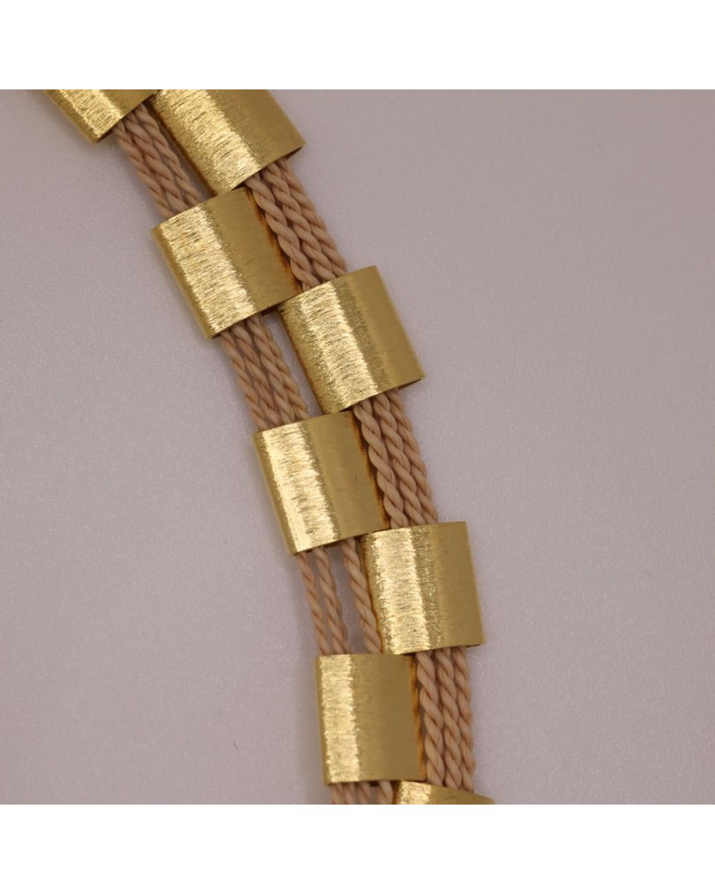 Nart Nature Making Art Metallic The Chain Buriti Natural Fiber Necklace