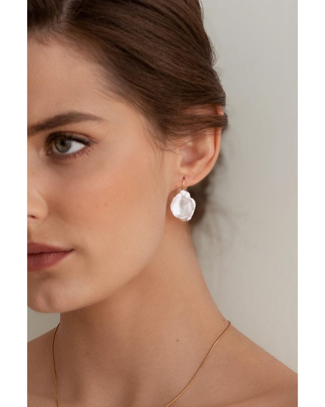 Katy Faye Metallic Iris Pearl Earrings