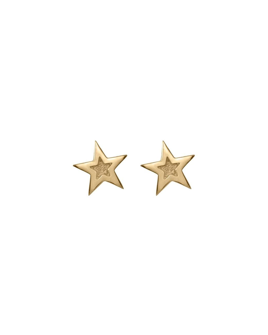 Edge Only Metallic Megastar Stud Earrings 18Ct Vermeil