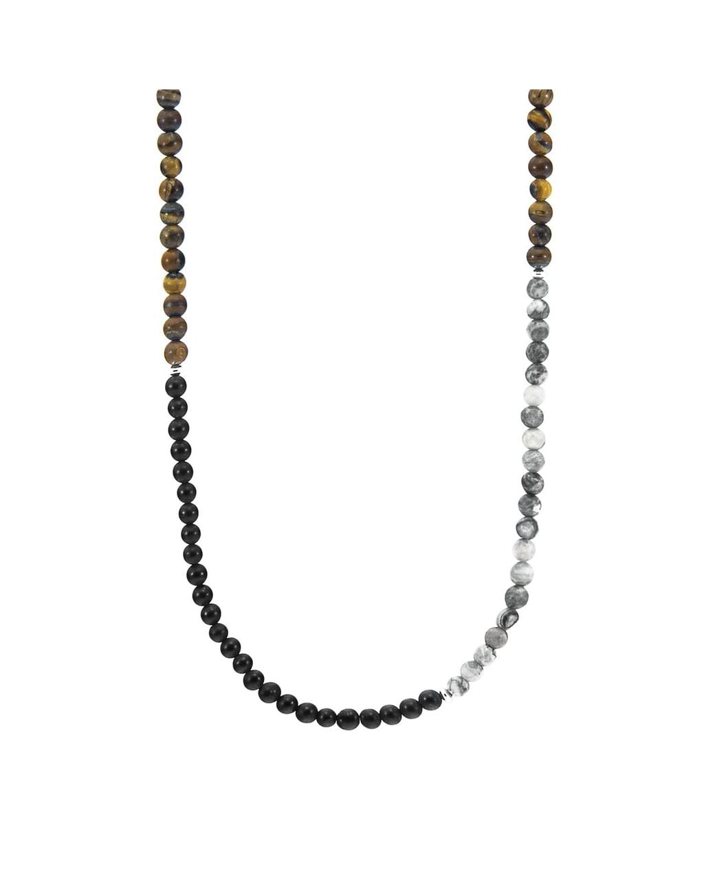 Anchor and Crew Metallic Onyx, Jasper & Tigers Eye Isaac & Stone Skinny Necklace X Wrap Bracelet for men
