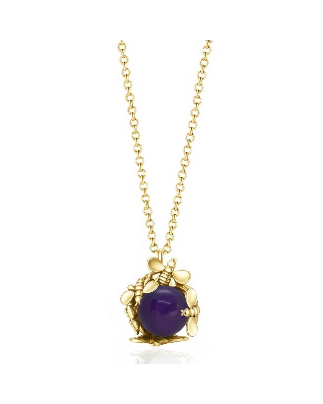 Unaloe Metallic Vermeil Amethyst Necklace For – Luxury Gemstone Queen Pendant