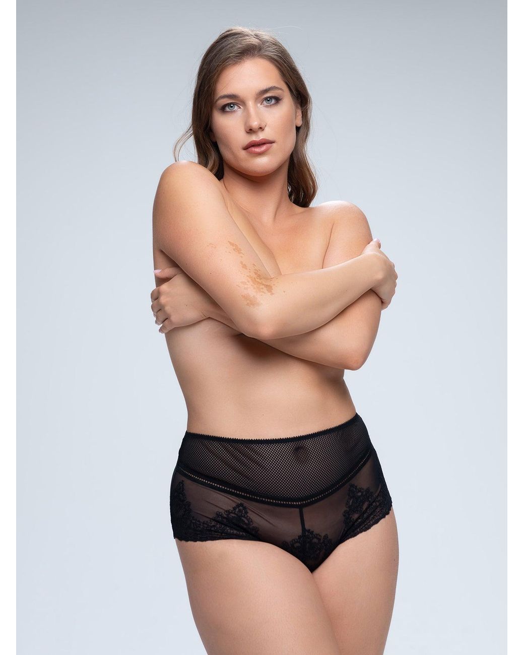 BonBon Lingerie Black Mara High Waisted Panty