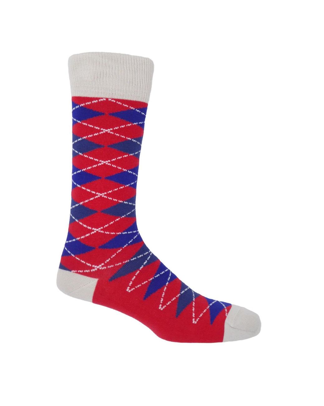 Peper Harow - Made in England Pink Andover & Crimson Argyle Socks Two Pack for men
