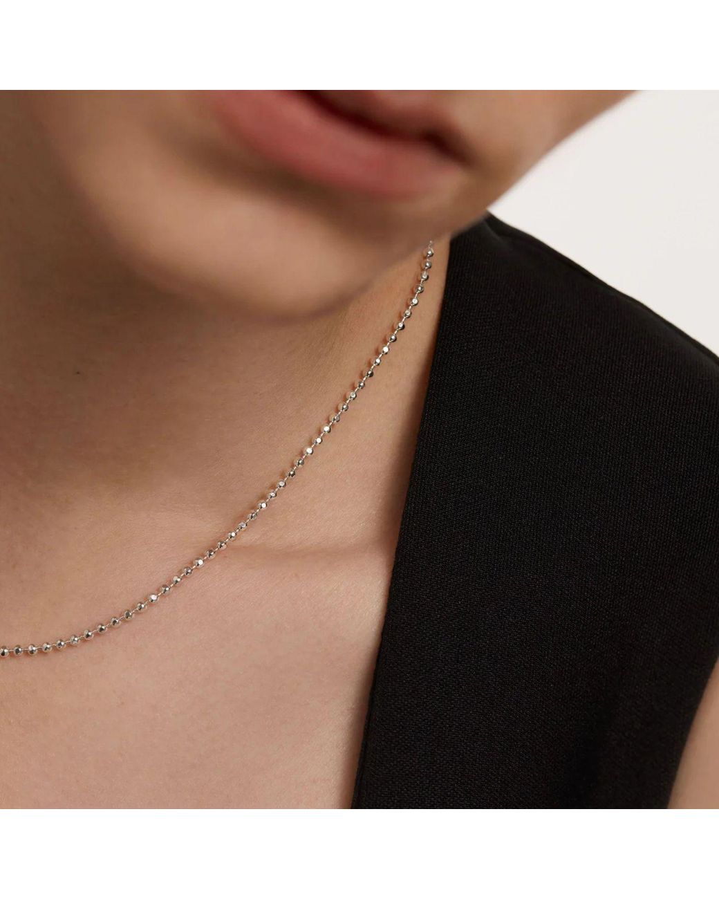BY EDA DOGAN Metallic Bold Ball Chain Necklace