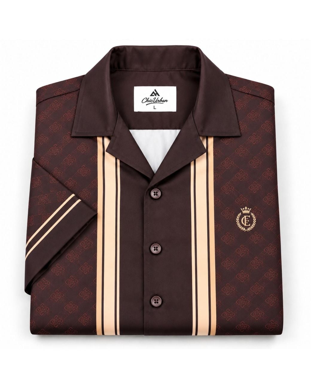 Chic Urban Brown Nocturne Shirt for men