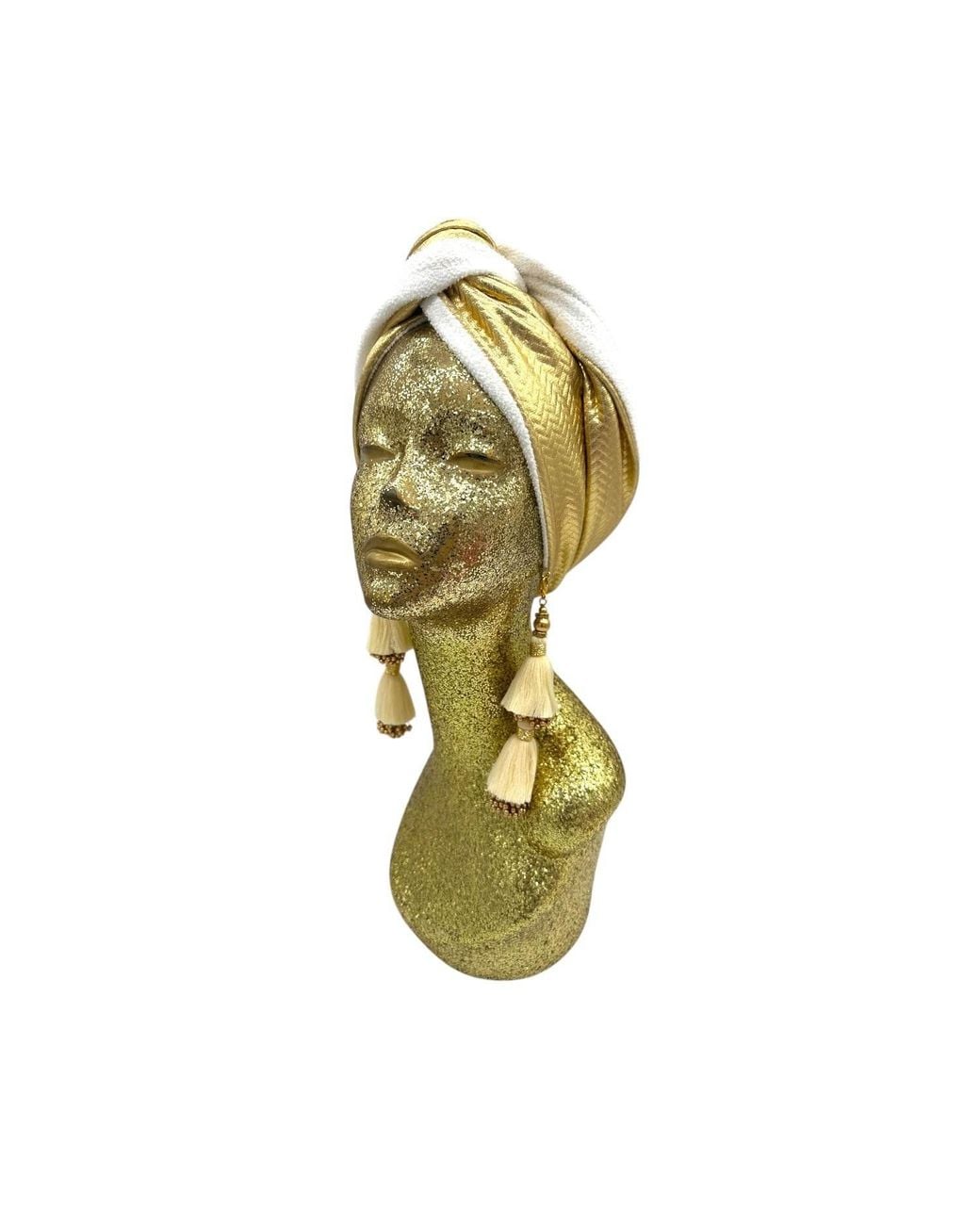 Julia Clancey Metallic Zia Golden & Ivory Terry Didi Dorado Turban