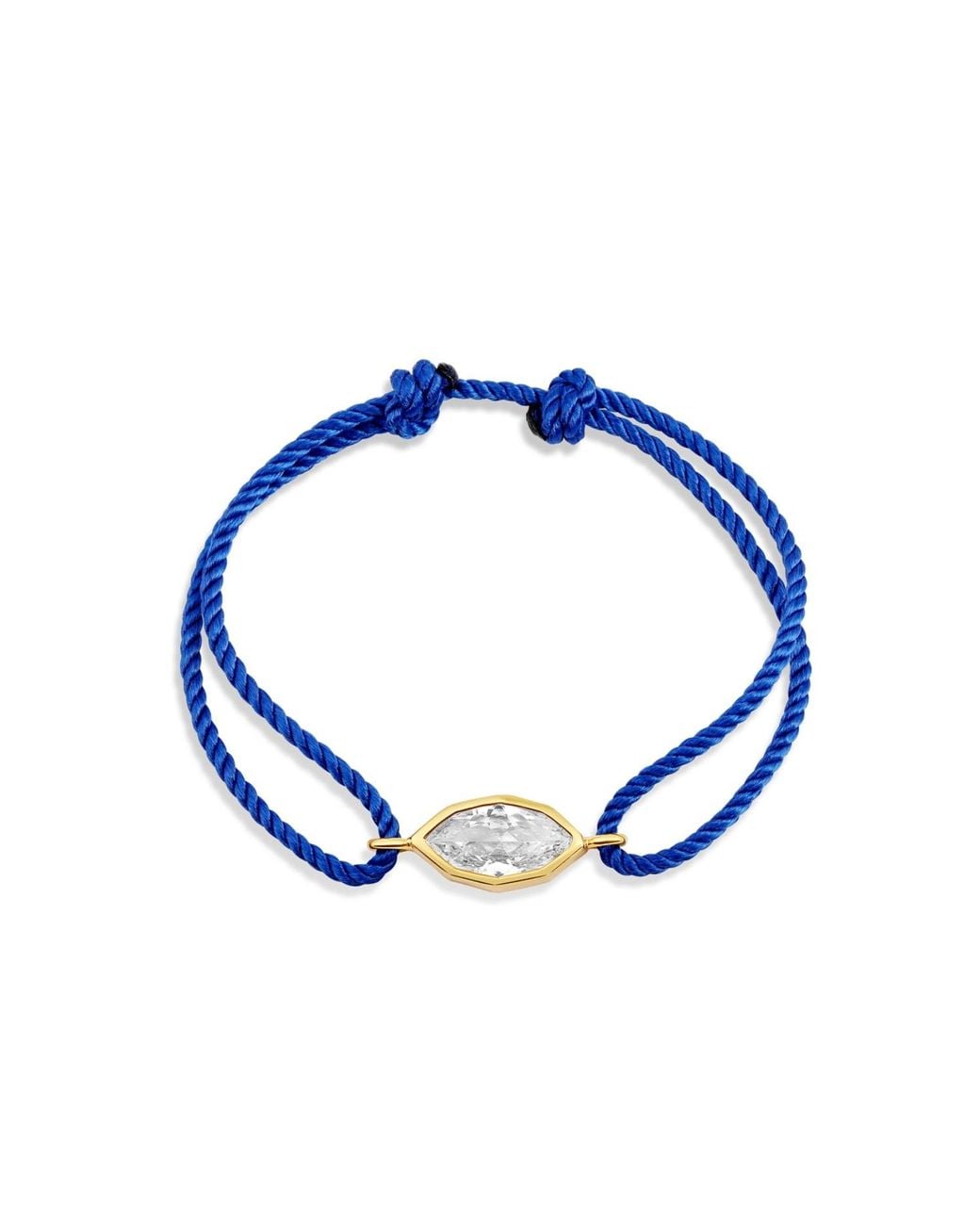 SHYMI Blue Marquise Adjustable Rope Bracelet