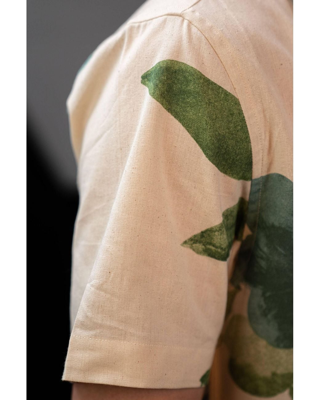 Stovaria Green Camp Collar Half Sleeve Pure Cotton Shirt With Abstract Print for men