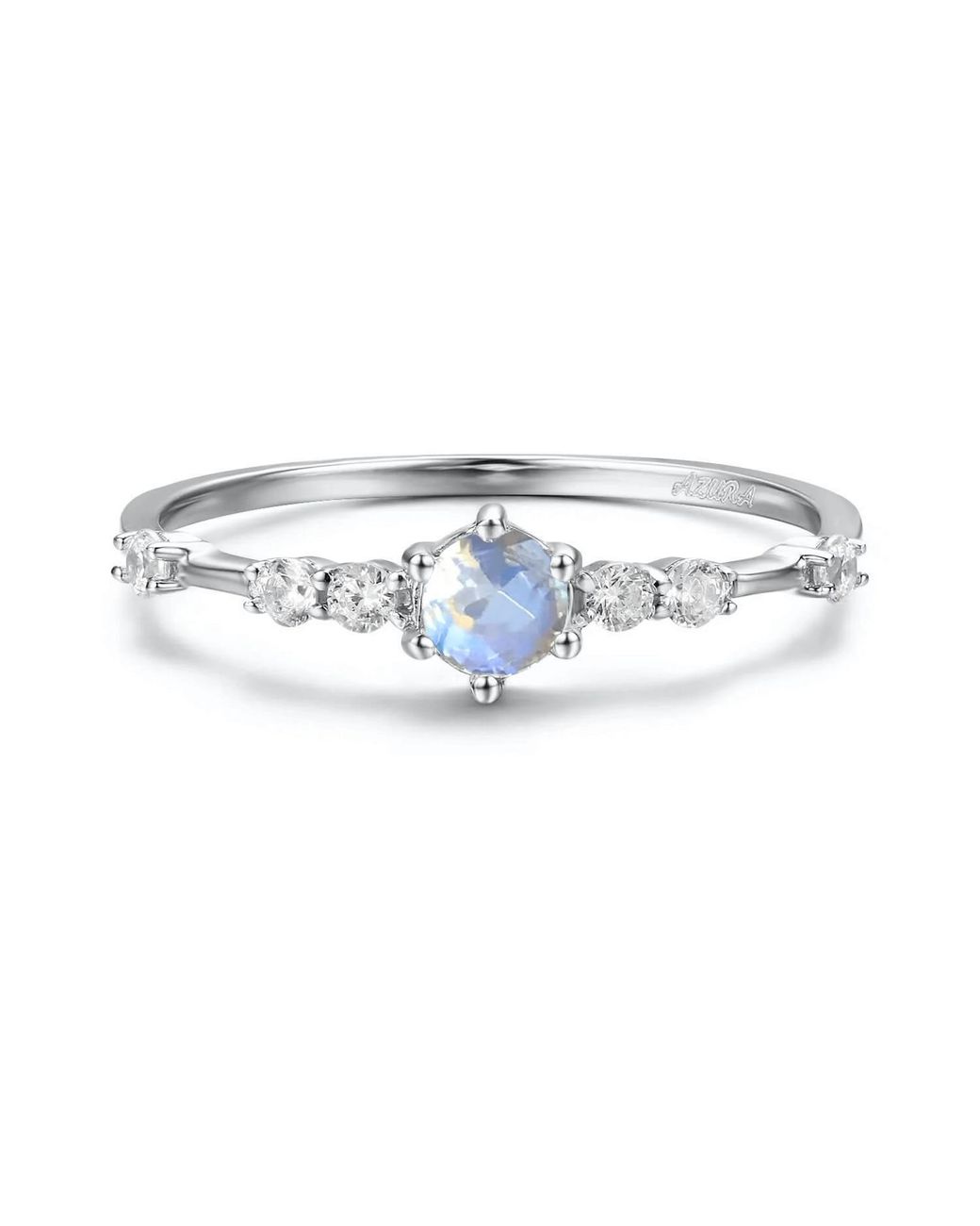 Azura Jewelry New York White The Center Of The Universe Moonstone Ring Vermeil
