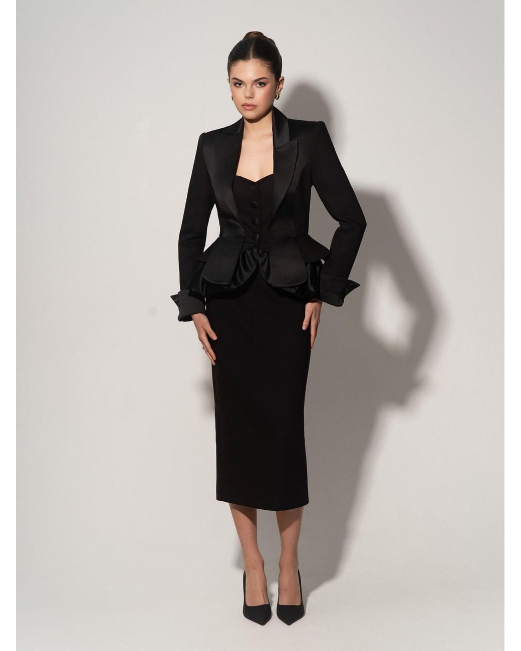 Tia Dorraine Black Deconstructed Tailored Blazer