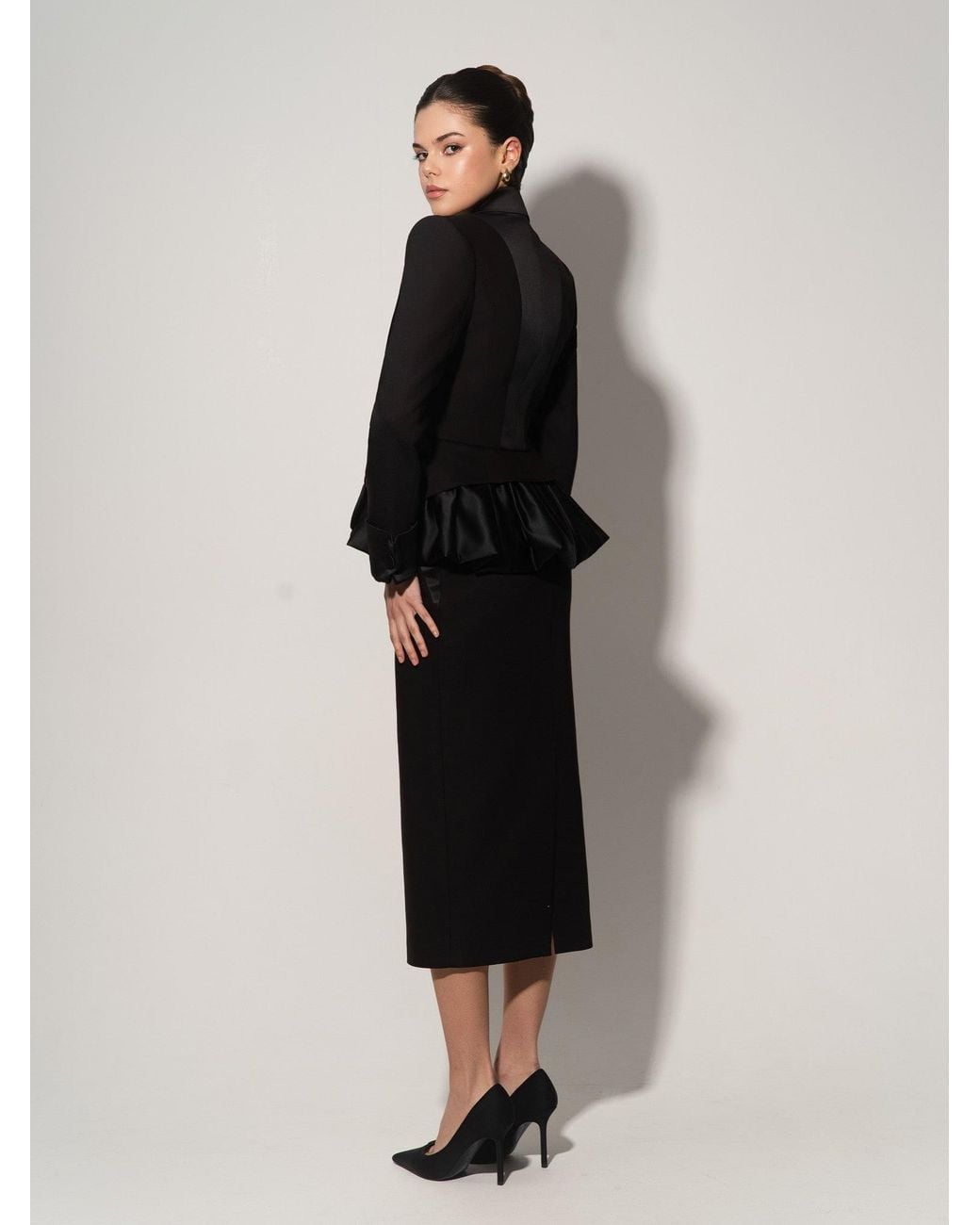 Tia Dorraine Black Deconstructed Tailored Blazer