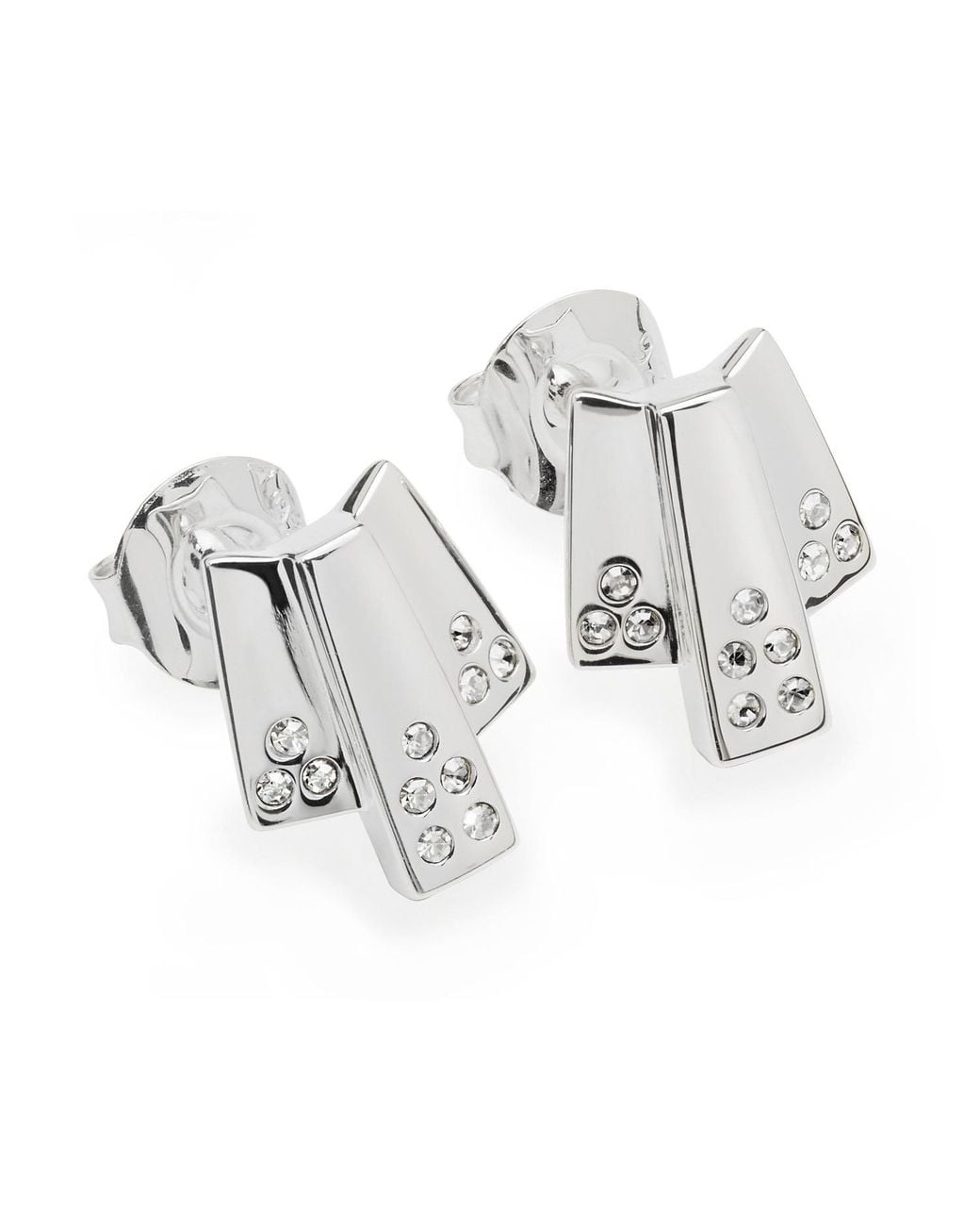Lucy Quartermaine Metallic Triple Layer Studs