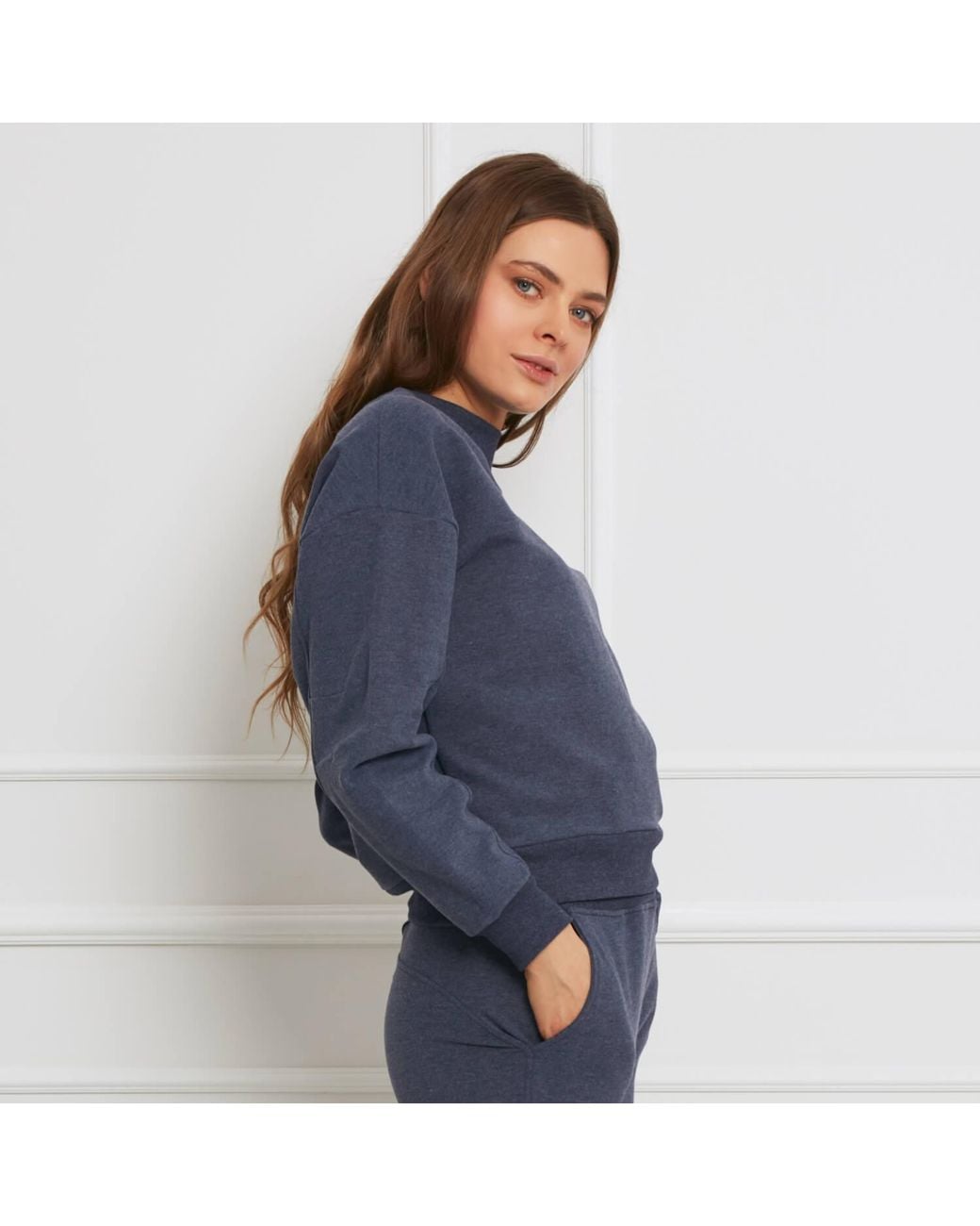 Oh!Zuza Blue Short Sweatshirt & Stirrup Leggings Set