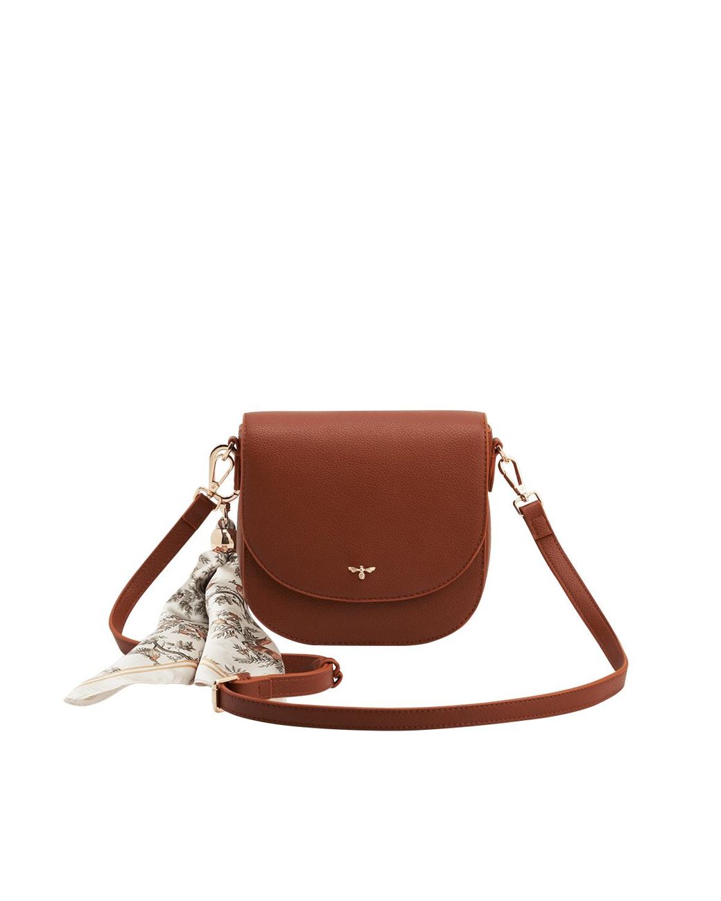 Fable England Brown Beth Saddle Crossbody Bag