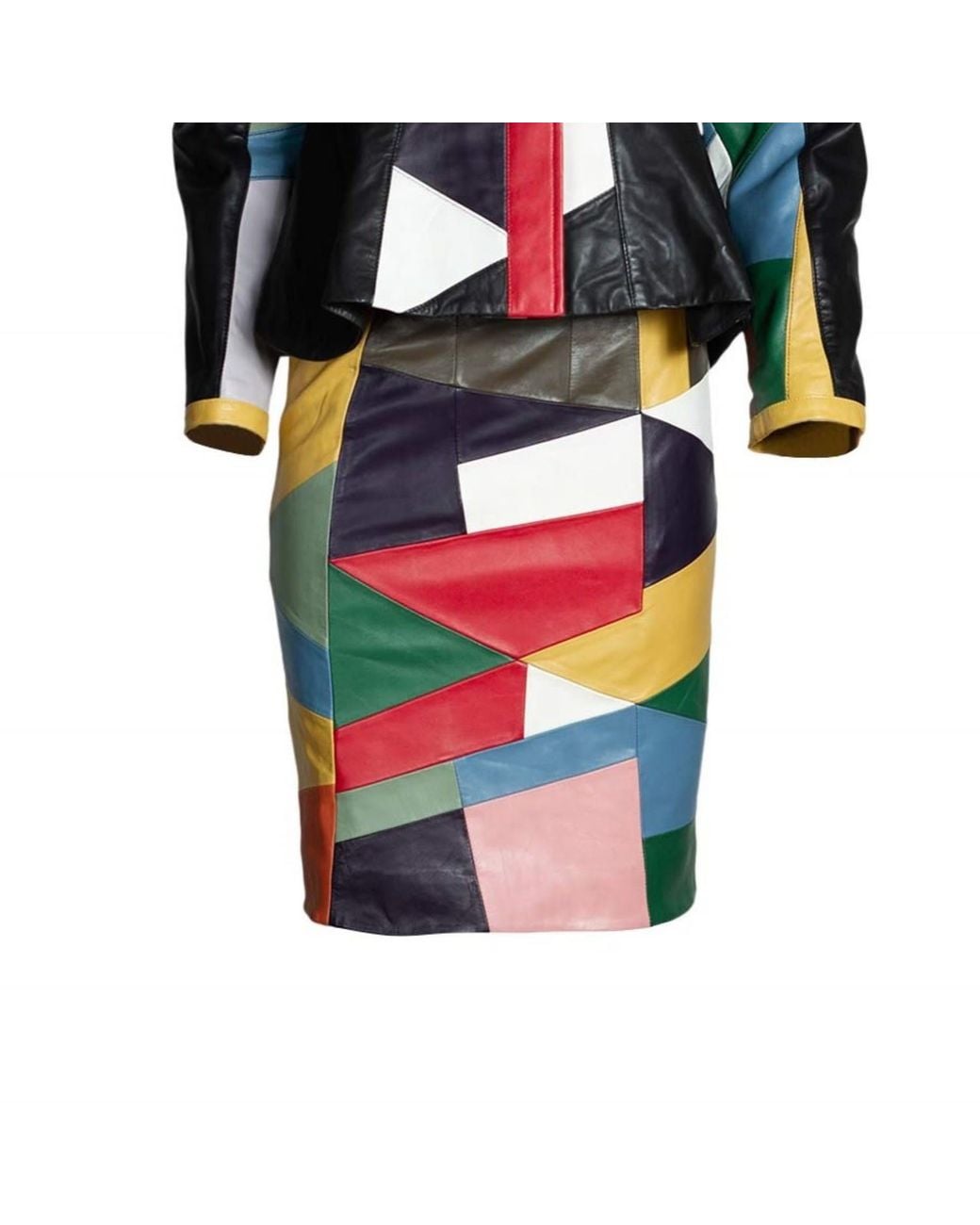 Zasta Studio Red The Virago Crafted Leather Skirt