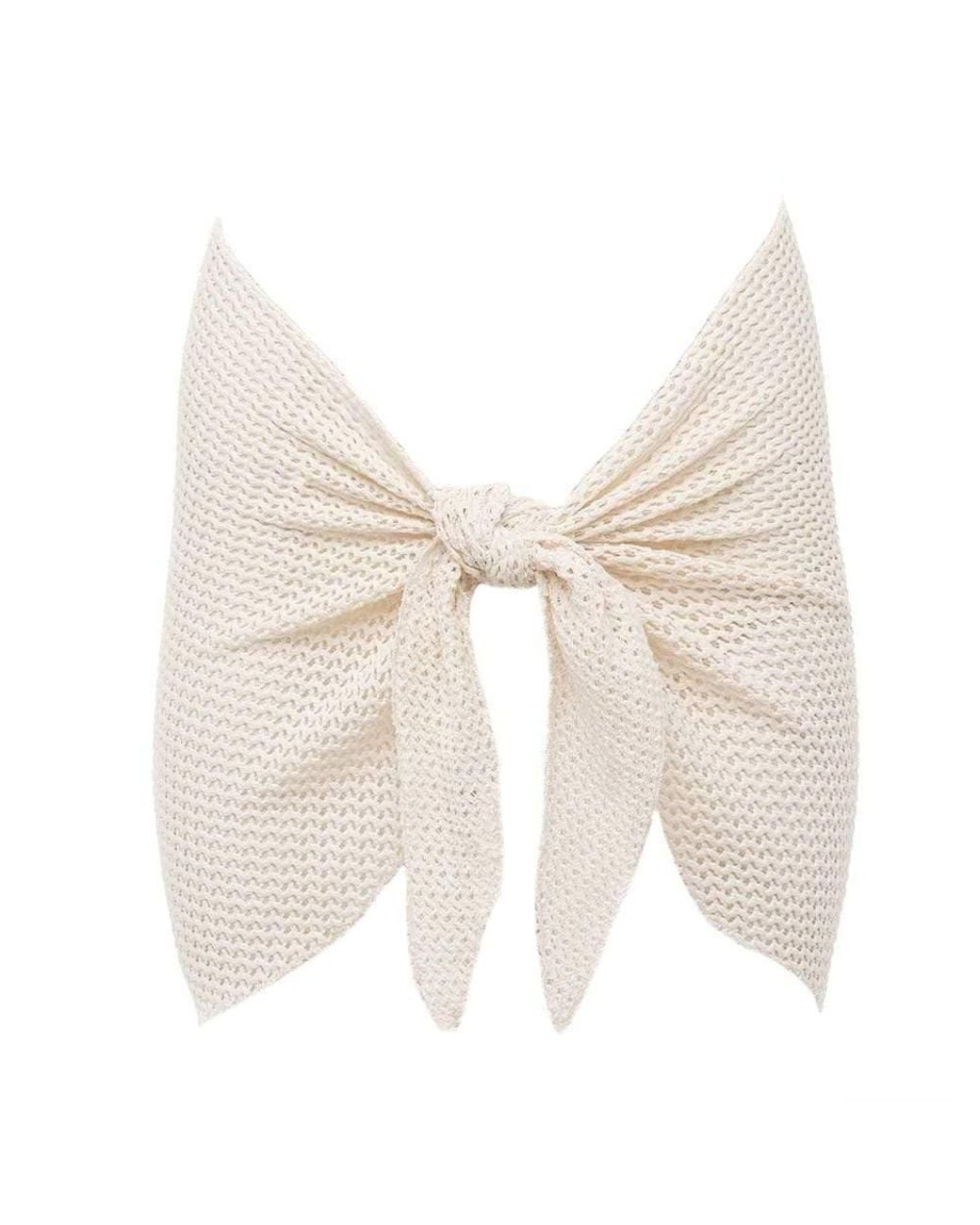 Montce White Bone Crochet Sarong