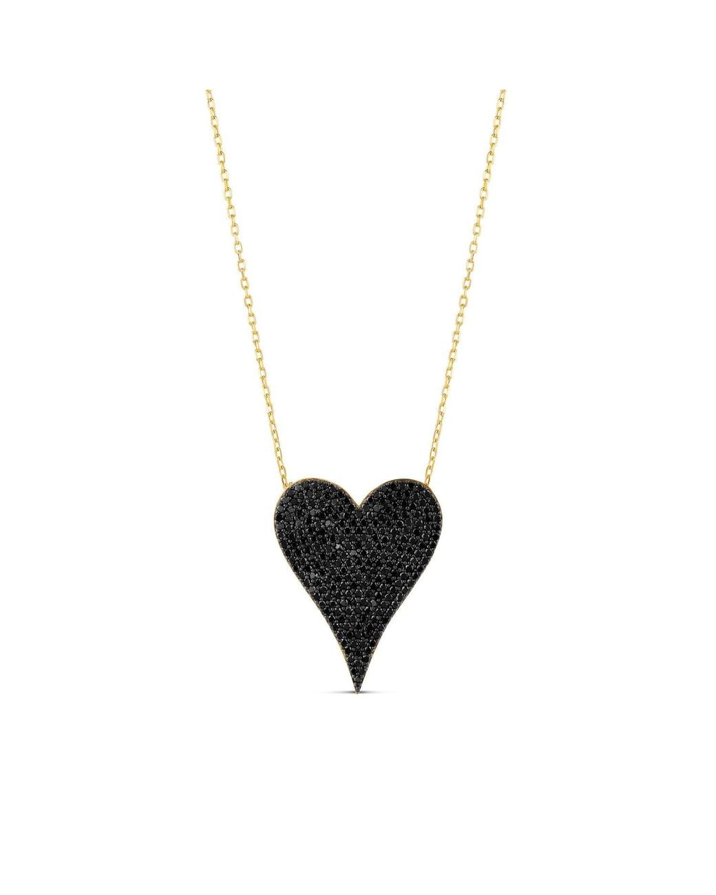 SHYMI Metallic Large Pave Heart