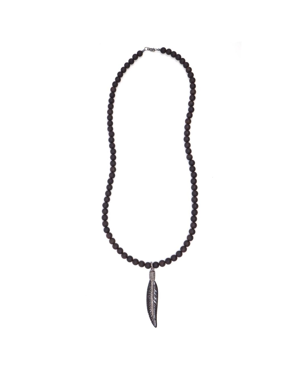 Shar Oke Multicolor Ebony Wood & Horn Pendant Necklace for men