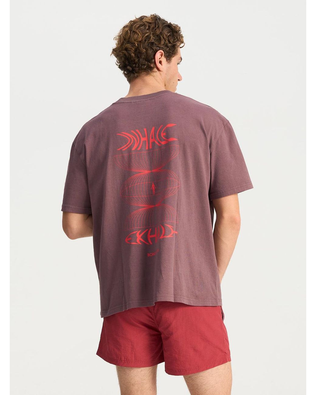 Bondi Active Red Neutrals Forma Inhale Exhale Tee for men