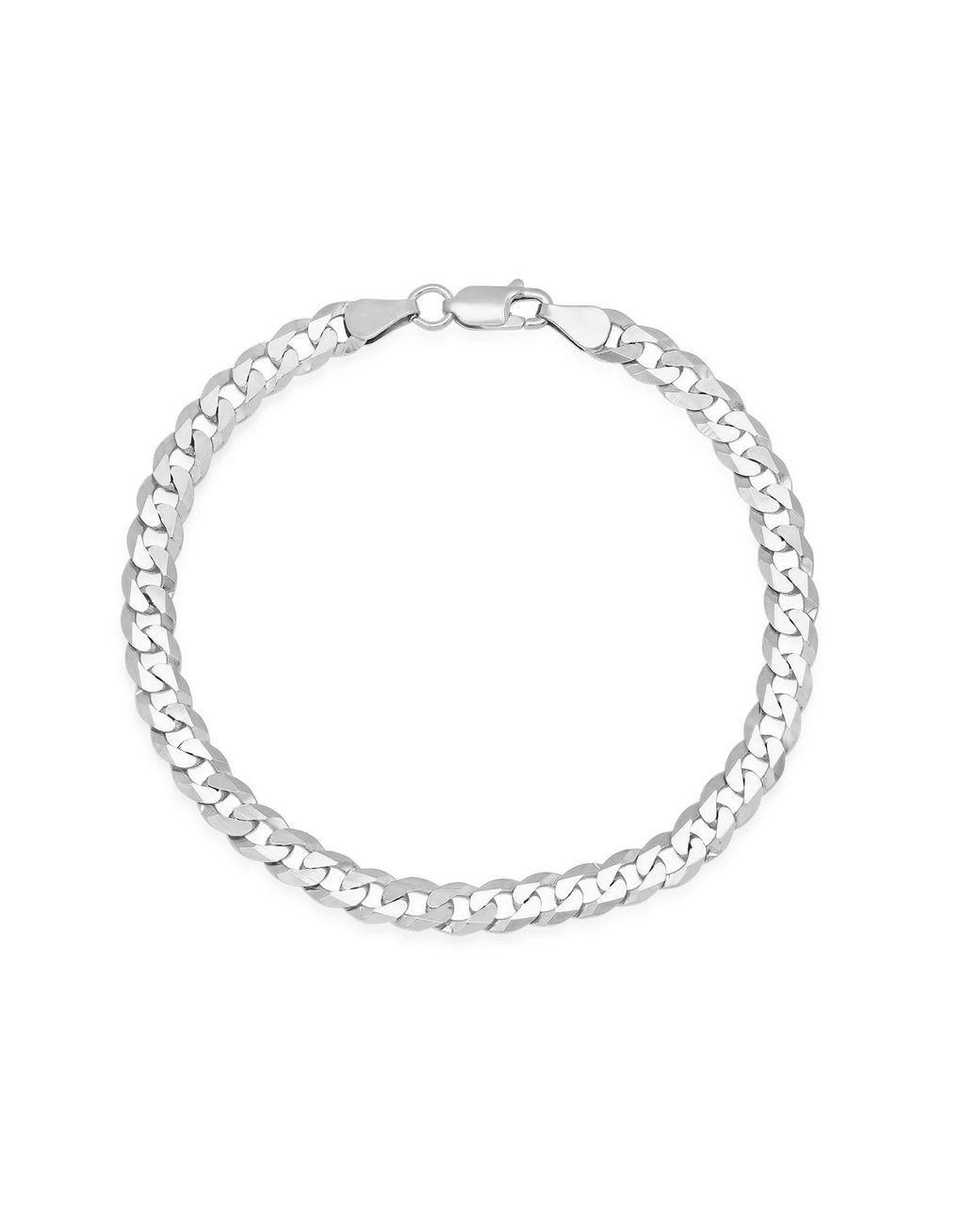 Kylie Harper Metallic Thick 8.5 Italian Miami Cuban Curb Chain Bracelet for men