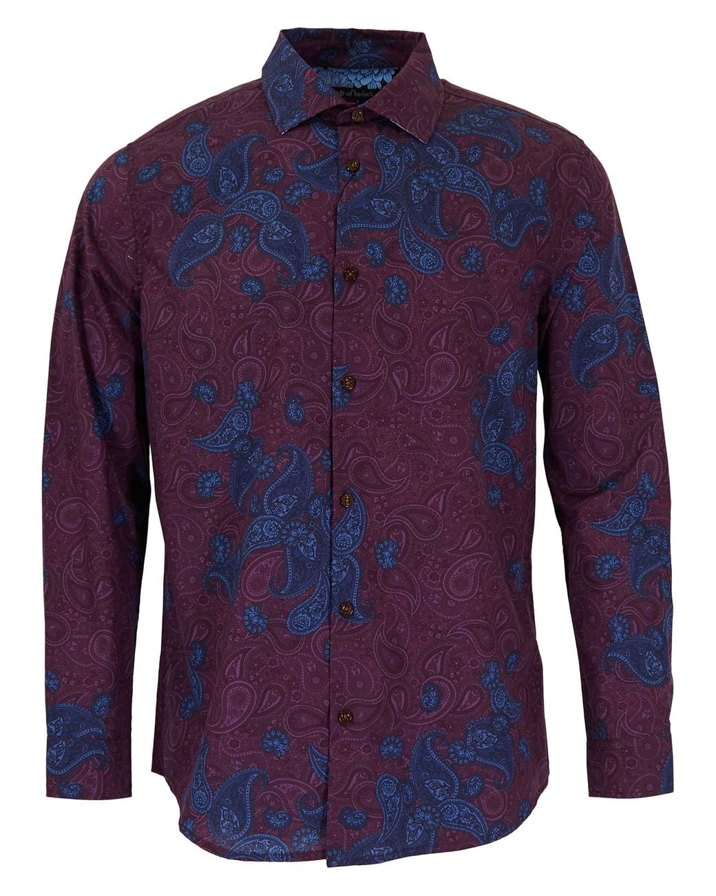 Lords of Harlech Blue Nigel Montgat Paisley Shirt for men