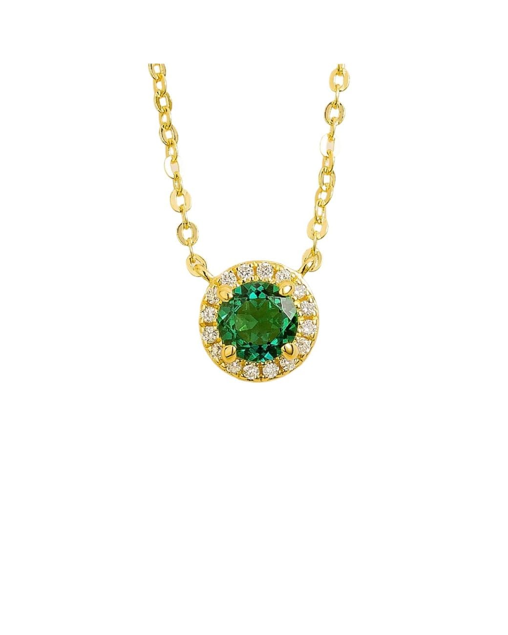 Juvetti Green Mars Necklace Set With Emerald & Diamond