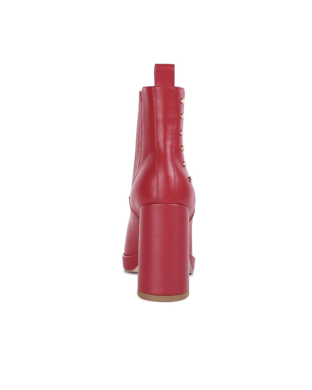 Rag & Co Red Grape-Vine High Heeled Leather Boot
