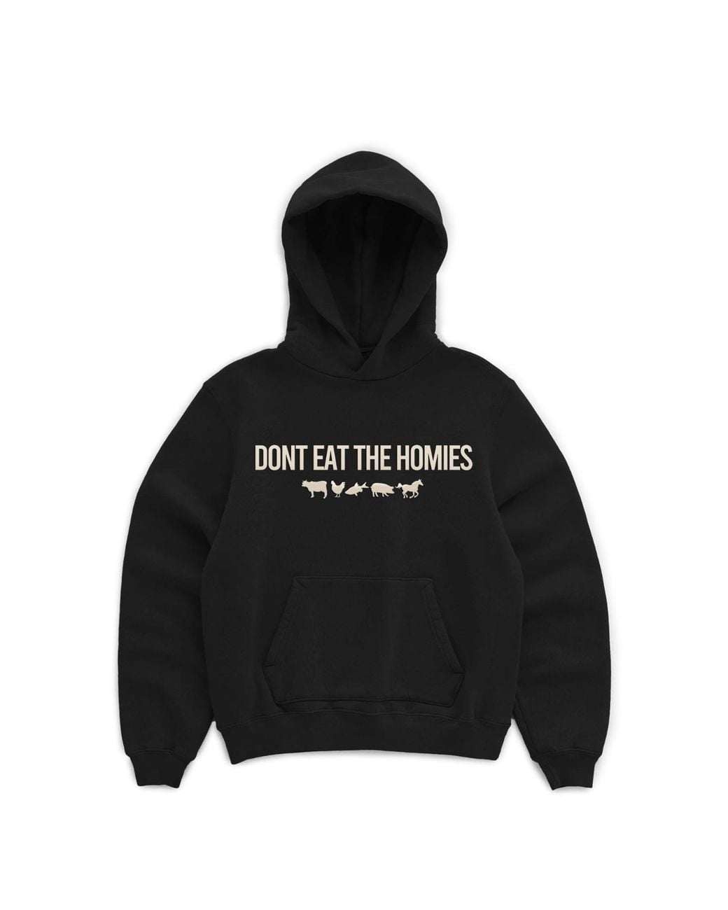 Dont Eat the Homies Black Neutrals Three D Hoodie