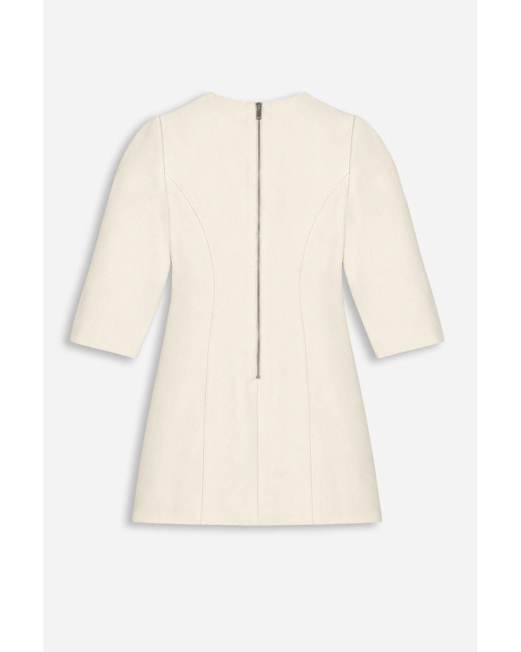 Nocturne Natural Neutrals Balloon Sleeve Seam Detail Mini Dress