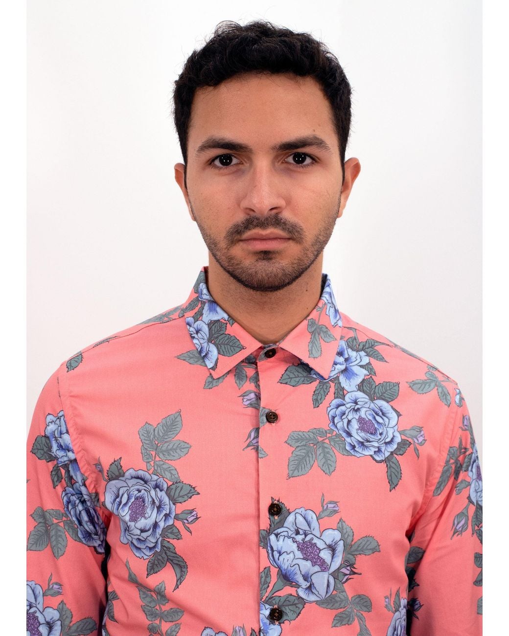 Lords of Harlech Pink Nigel Floating Forna Shirt In Geranium for men