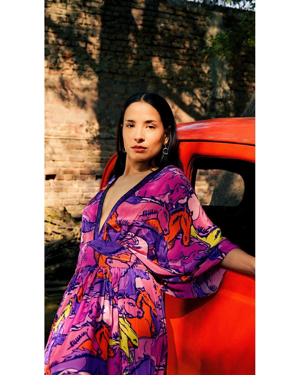 Any Old Iron Purple Runaway Kaftan Dress